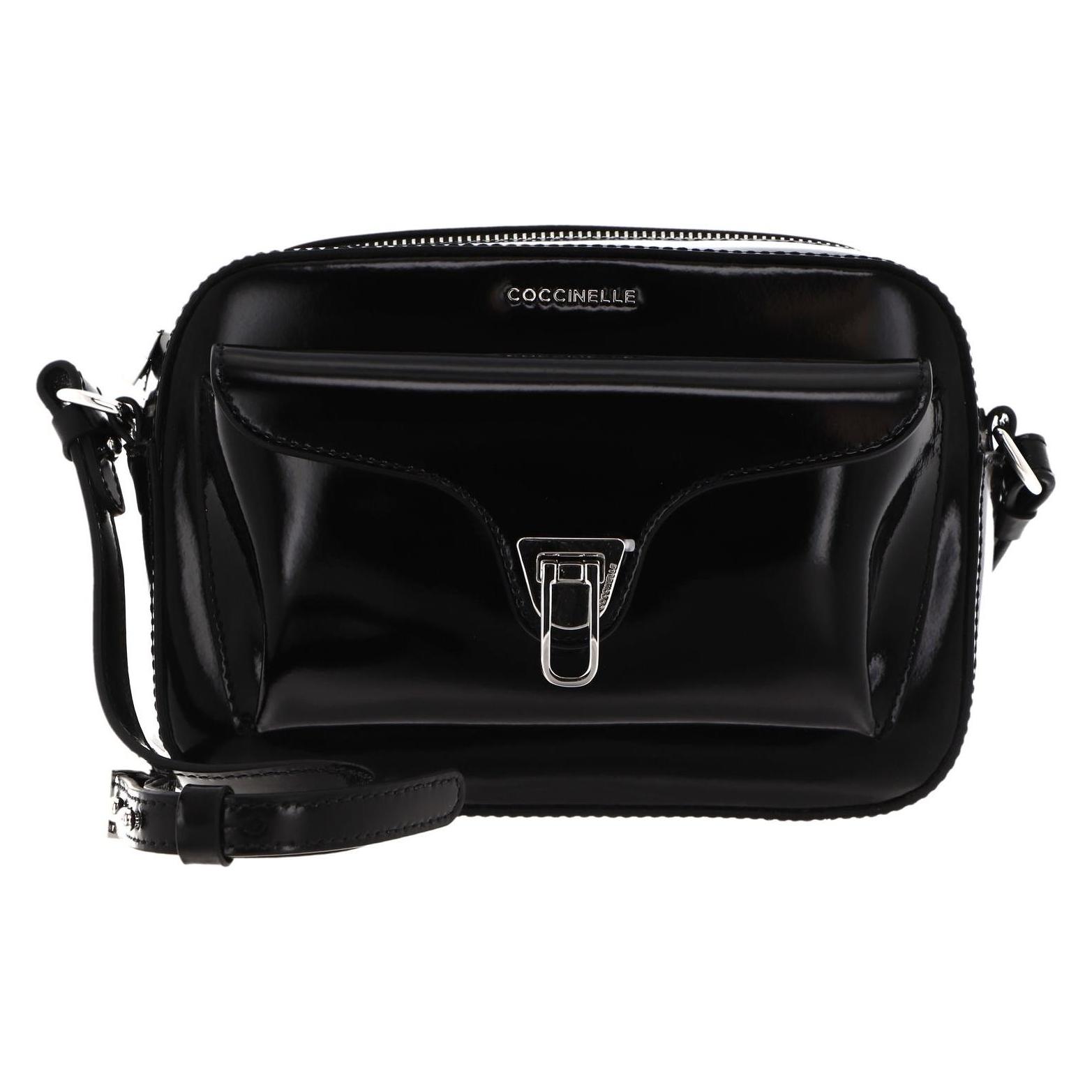 Coccinelle, Damen, Handtasche, Beat Shiny Cal Handbag, Schwarz