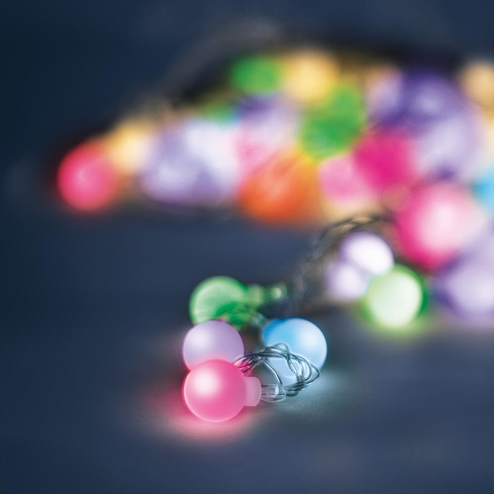 Thumbnail - Forever Light, Lichterkette, String Light Solar LED FROSTED BALLS SFB62 6,5m 30 Bälle multicolor (6.50 m)
