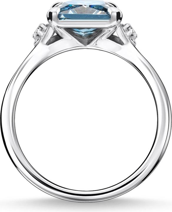 Produktbild Thomas Sabo Ring Blauer Stein Mit Mond & Stern (54, 925 Silber)
