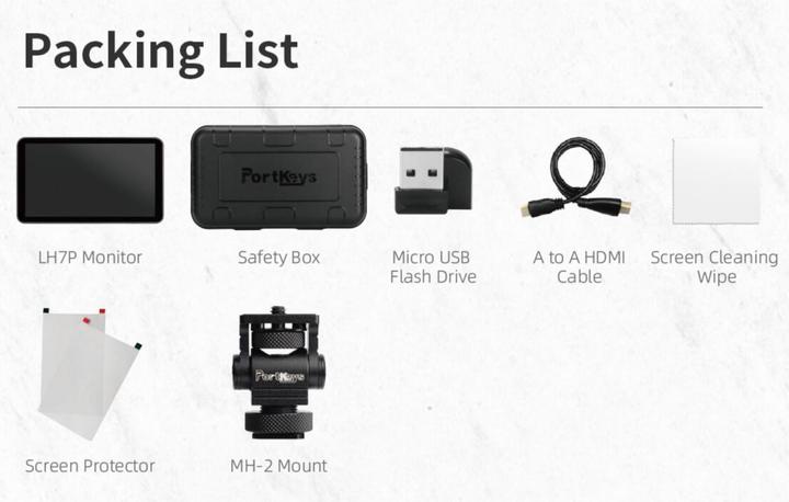 Produktbild Portkeys LH7P 7 Zoll schwarz Touchscreen Monitor (7", Full HD)