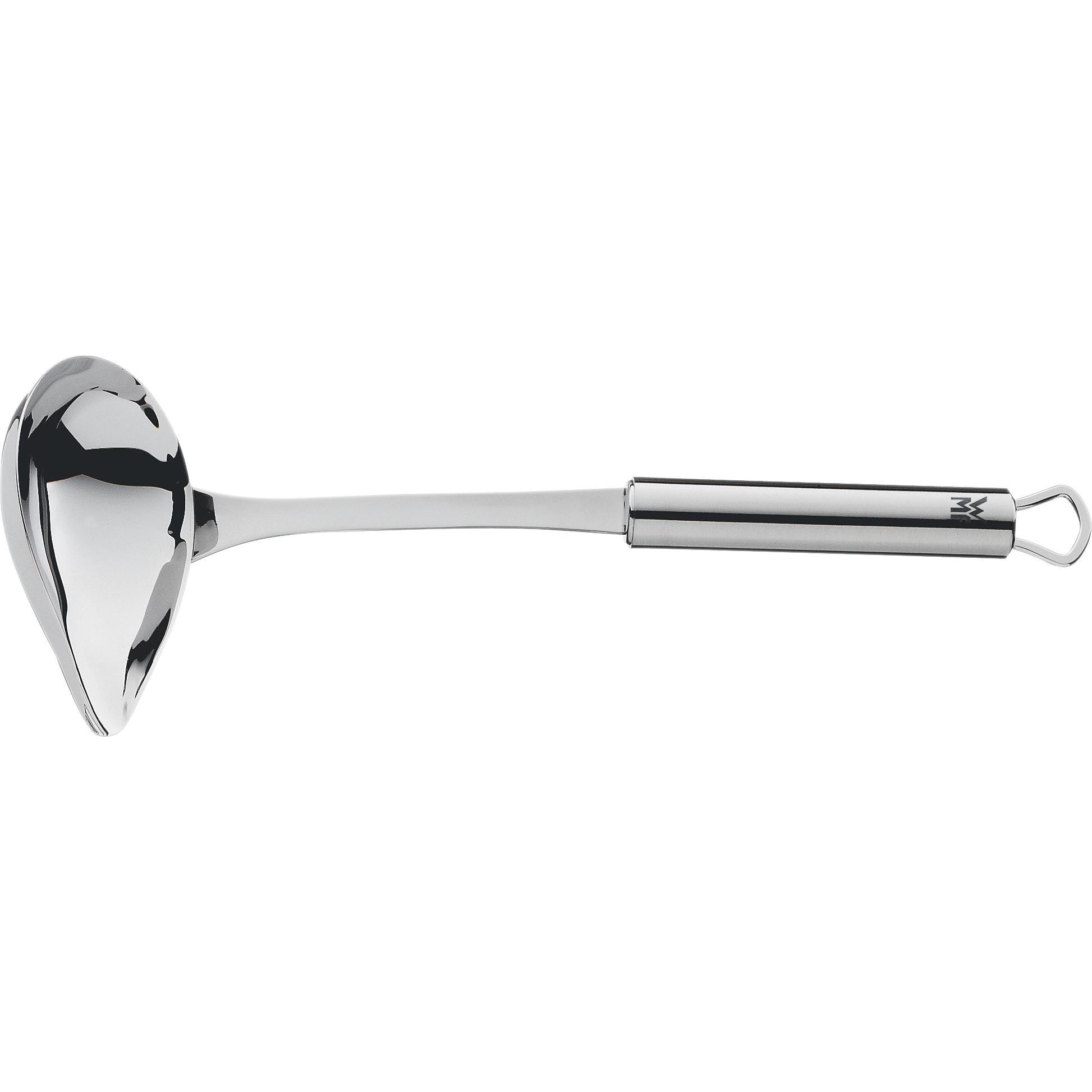 WMF Saucenlöffel Sossenkelle mit Schnaupe 28cm Profi Plus Edelstahl teilmatt, Kochbesteck, Silber