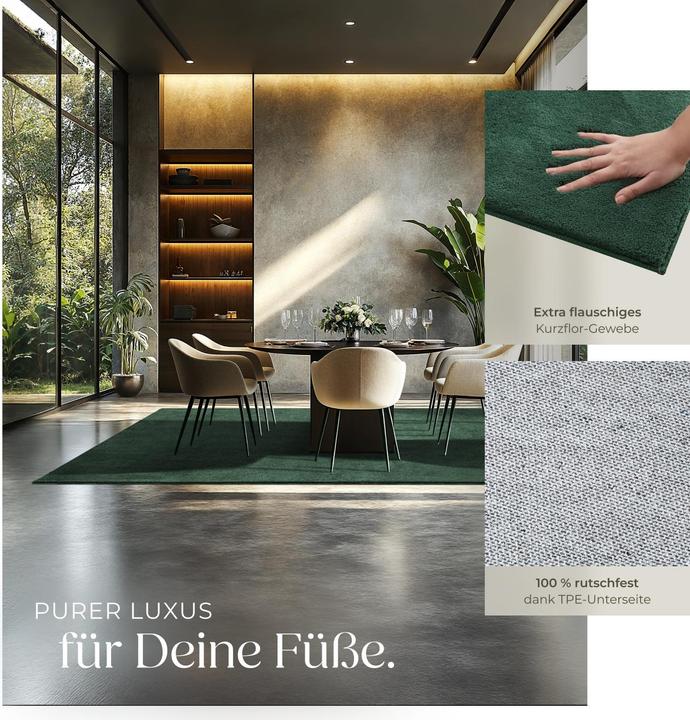 Produktbild tectake Kurzflorteppich Soft Zone (200 x 290 cm)