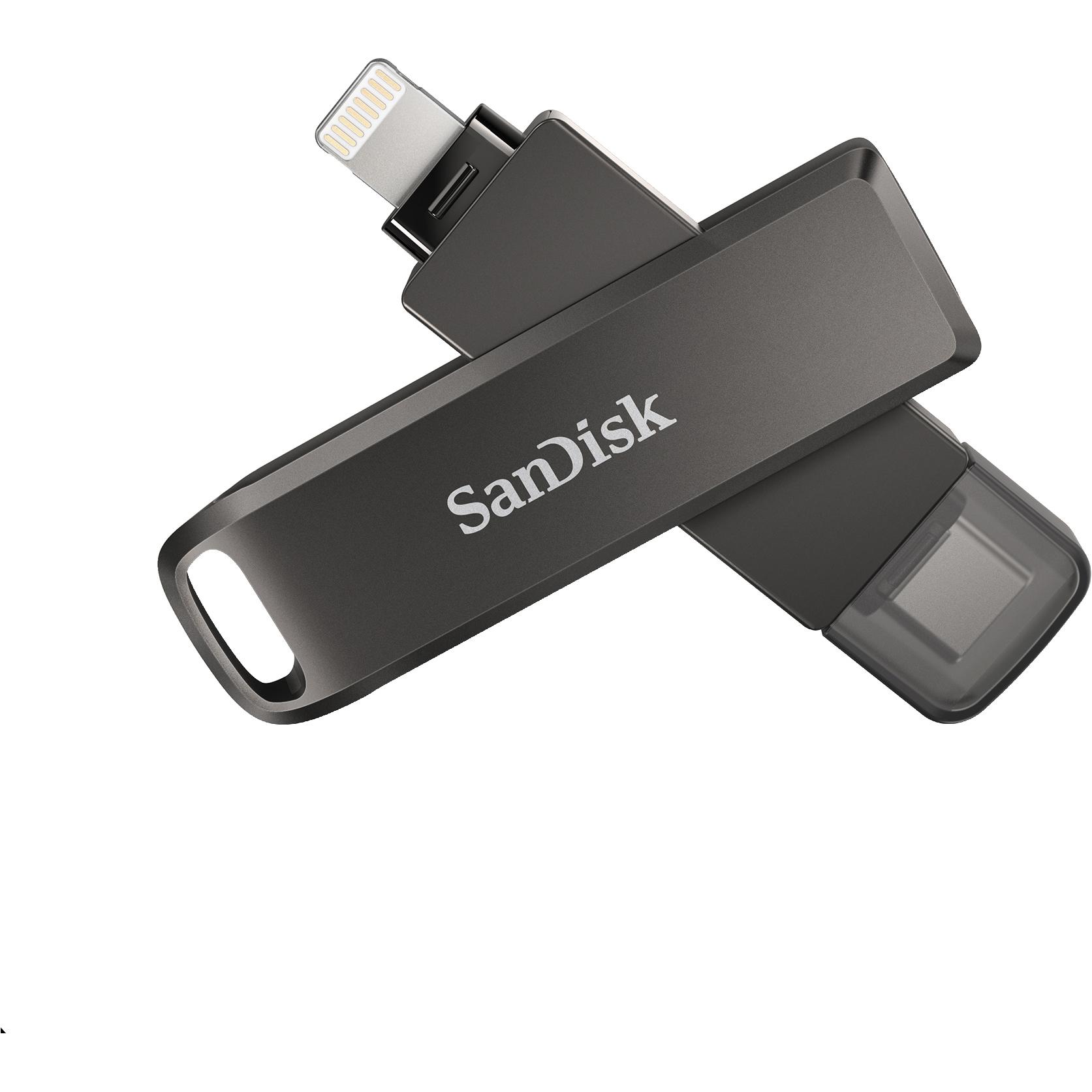 SanDisk iXpand Luxe (128 GB, Lightning, USB-C), USB Stick, Schwarz
