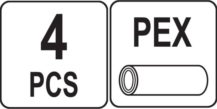 Produktbild Yato Profi Rohrpresszange 4-teilig, für Verbundrohre PE RT PEX Al PEX PEX-AI-PEX Aluminium, 16-26 mm (420 mm)