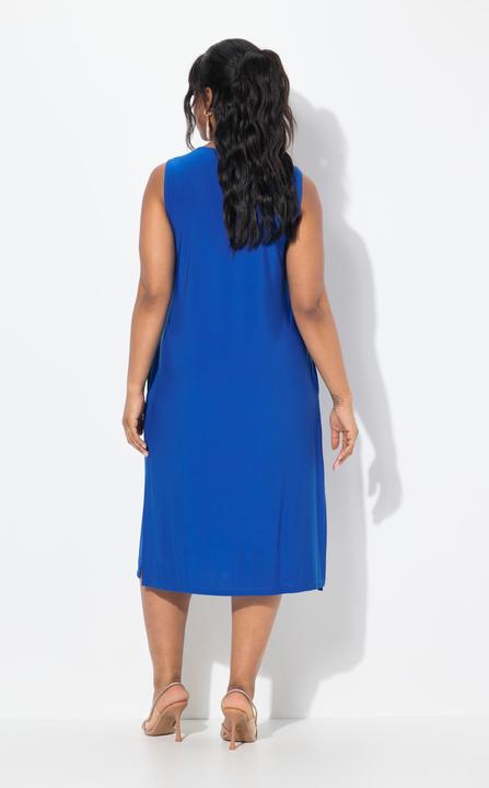 Produktbild Ulla Popken Jersey-Kleid, A-Linie, Carree-Ausschnitt, ärmellos (50, 52)