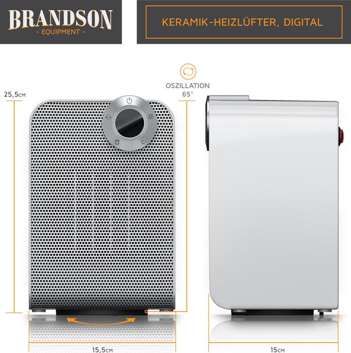 Produktbild Brandson Keramik Heizlüfter 1800 W (1800 W)