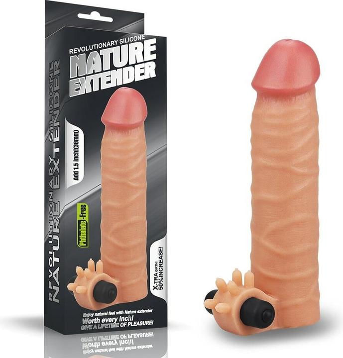 Actual product image Lovetoy Vibrating silicone extension 1.5