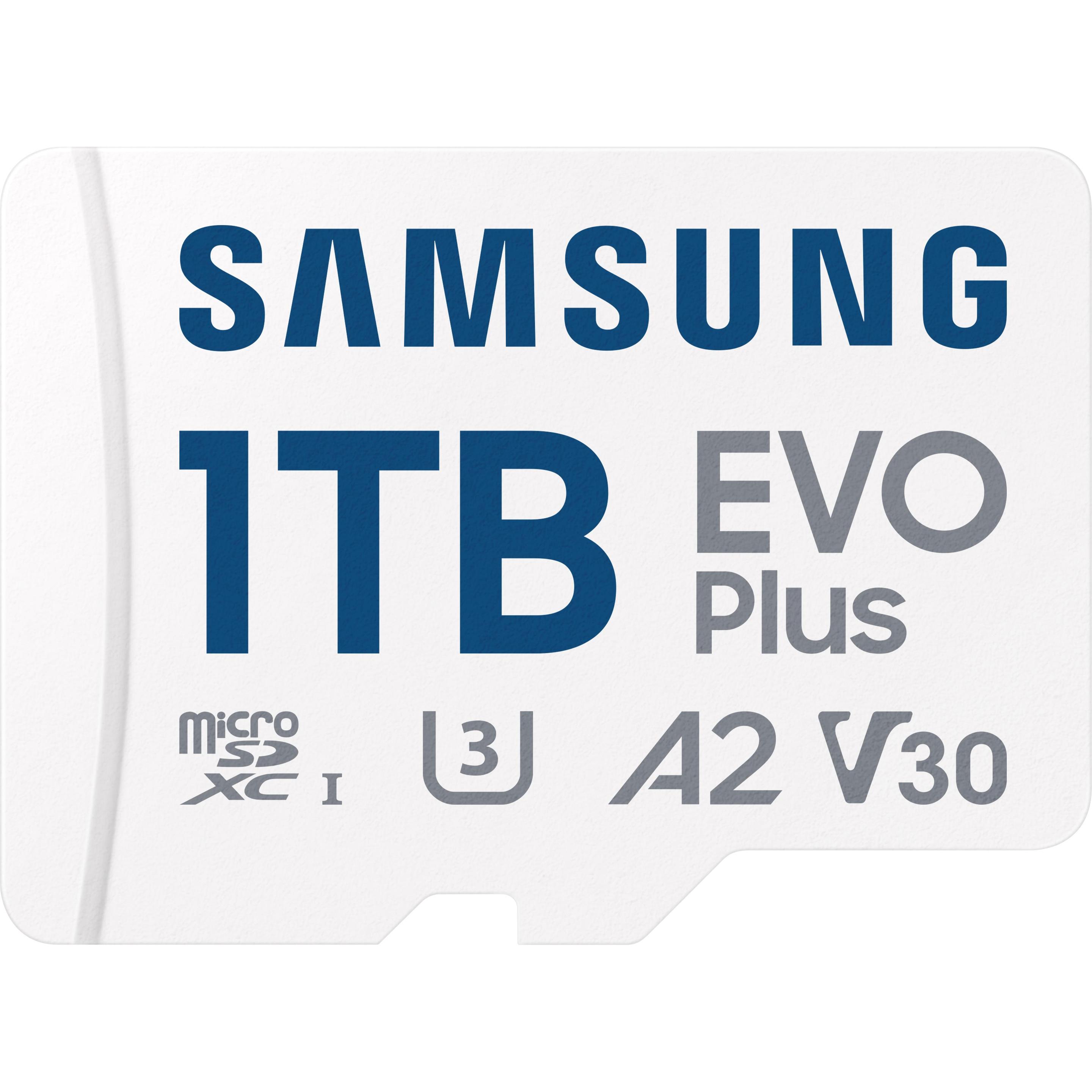 Samsung EVO Plus (1000 GB, microSDXC, U3, UHS-I), Speicherkarte, Blau, Weiss
