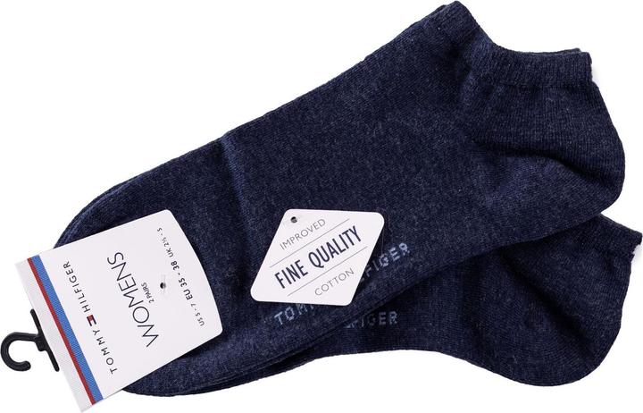 Image du produit Tommy Hilfiger Chaussettes Femme Th Women Sneaker 2p, Jeans, 39-42 EU (Une unité par pack, 39 - 42)