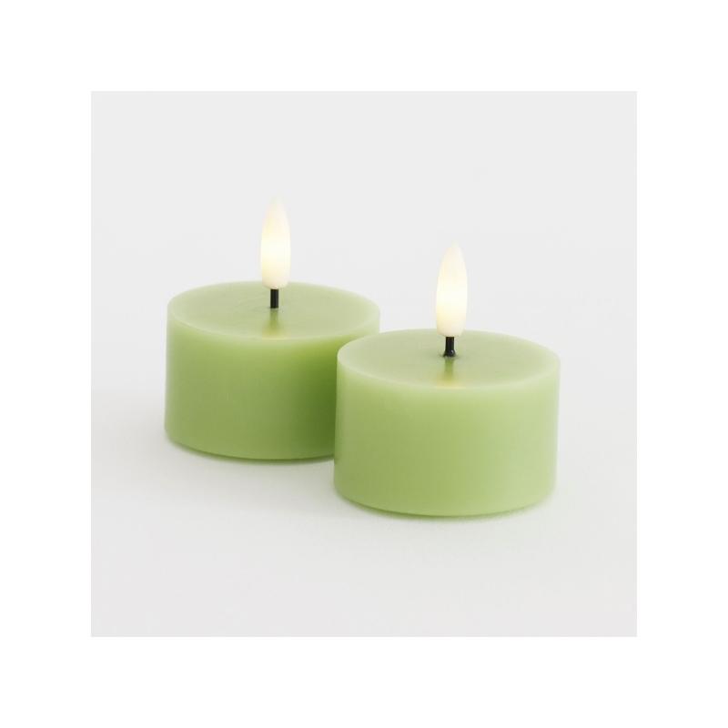 Sirius, Candela a LED, Lampada stołowa Antalis Sille Świeczki tealight 2 szt. zestaw Ø6xH3,4cm Verde Primavera