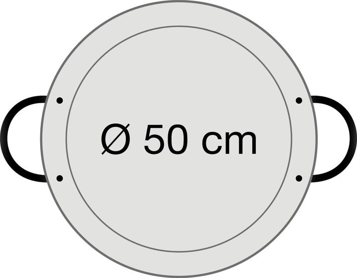 Actual product image All'Grill Paella pan polished steel Ø 50 cm (Paella pan, 50 x 5 cm)