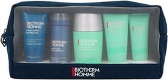 Biotherm Set uomo con detergente, docciaschiuma, schiuma da barba, deodorante roll-on e gel avanzato (Rasierset)