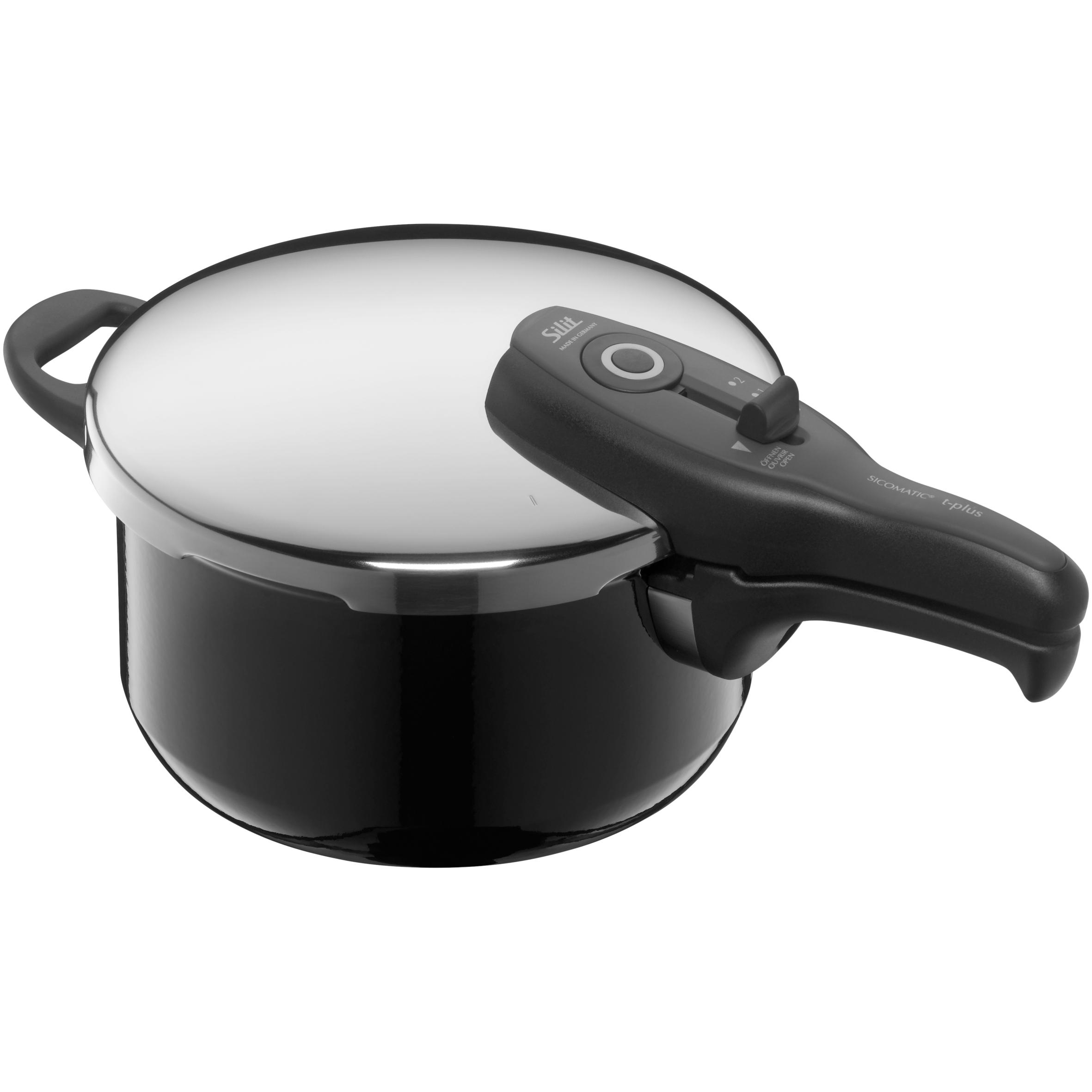 Silit Sicomatic t-plus 4.5 Liter, Pfanne + Kochtopf, Schwarz