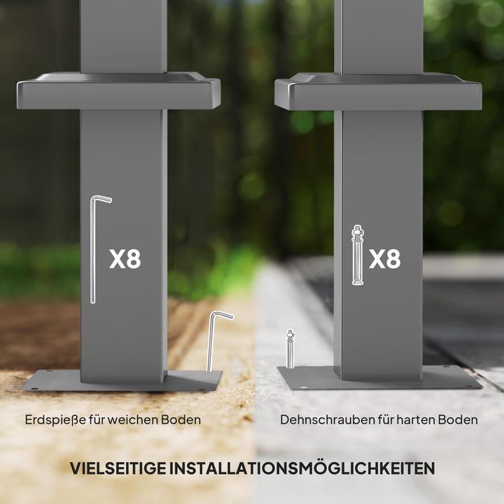 Immagine prodotto Outsunny Pergola Metall, Polyester Beige (298 cm, 297 cm)