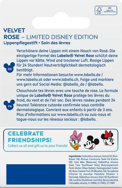 Image du produit LABELLO Disney Daisy Velvet Rose (Stick de soin des lèvres)