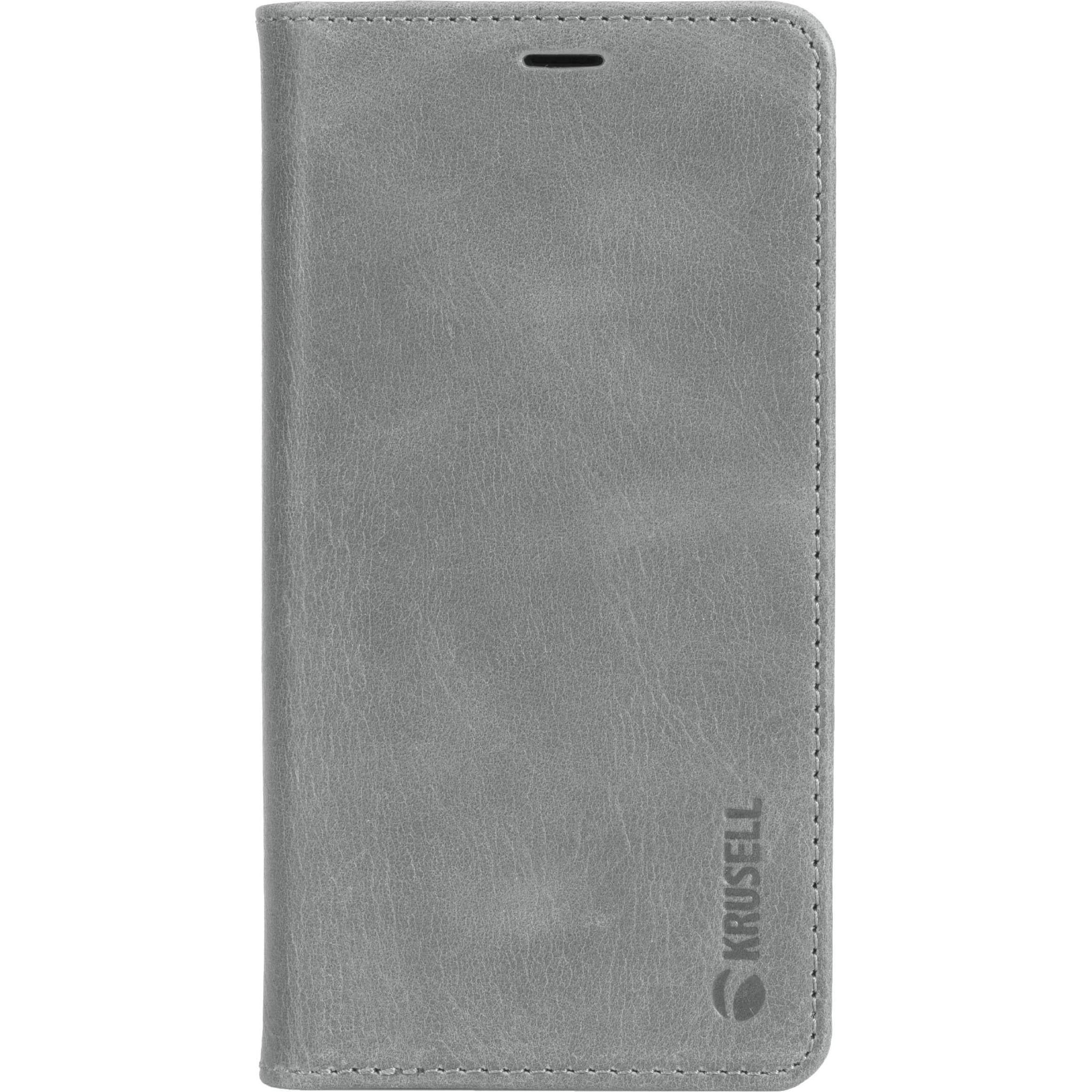 Krusell Sunne 4 Card FolioWallet Apple iPhone XS Max vintage pilkas (Apple iPhone XS Max), Smartphone Hülle, Grau