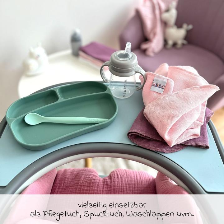 Actual product image Makian Mulltuch / Spucktuch / Pflegetuch 4er Pack (30 cm, 30 cm)