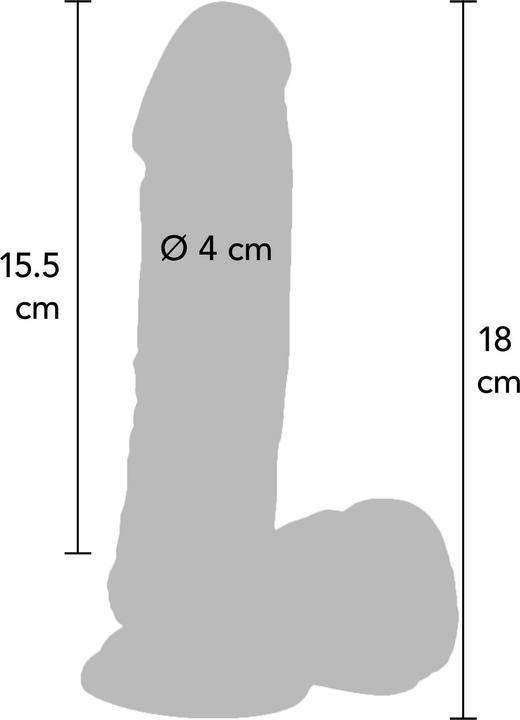 Produktbild ToyJoy Dildo 7 Inch w. Balls Vibrator