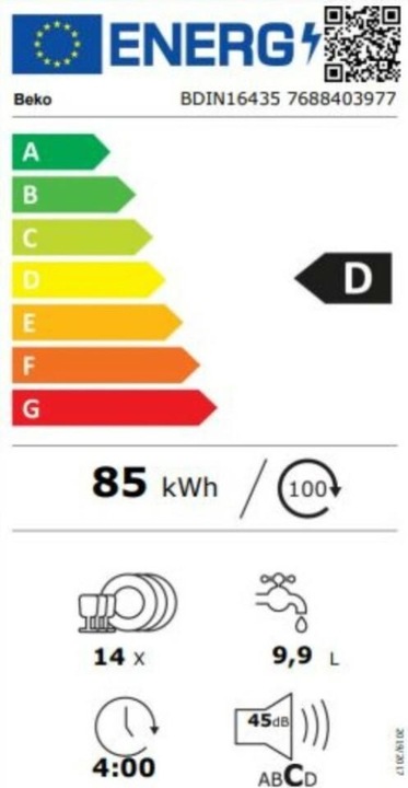 Energy Label Beko BDIN16435