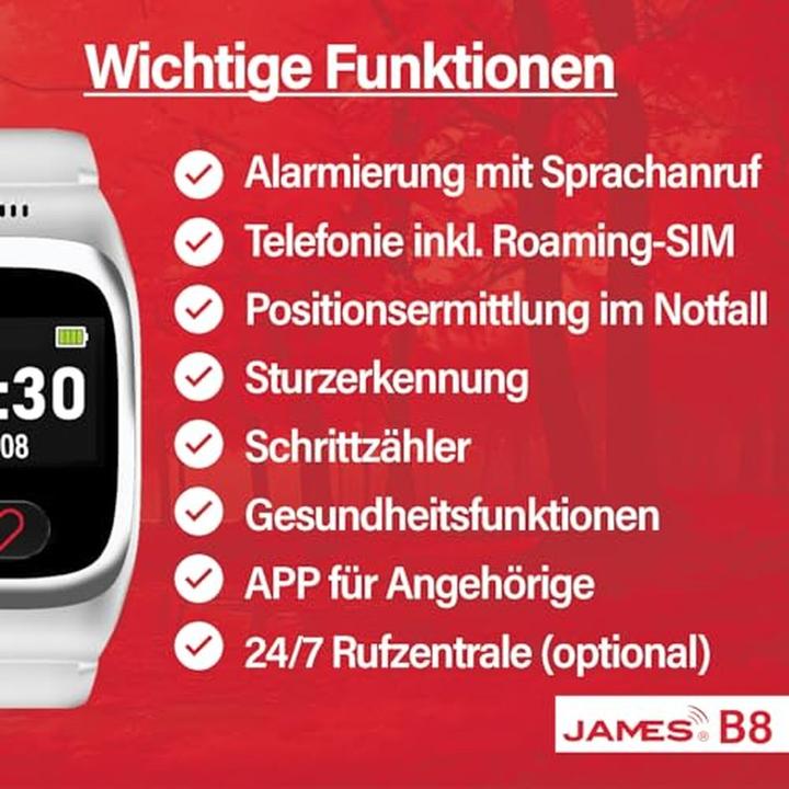 Produktbild Ilogs James Notrufuhr B8 + 6MAbo ws (4G)