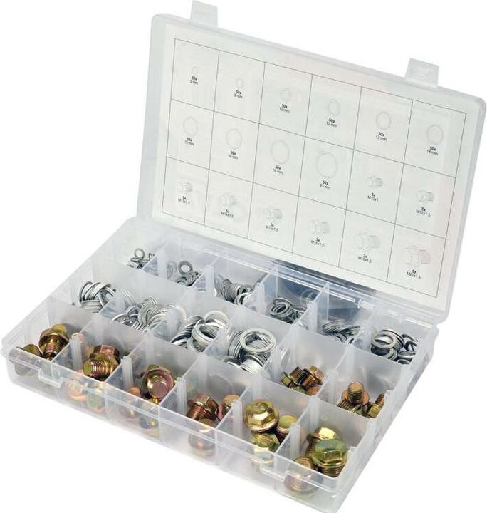 Image du produit Yato Assortiment de vis de vidange d'huile Profi XXL, 534 pièces, 34x vis M10 M12 M13 M14 M15 M16 M18 M