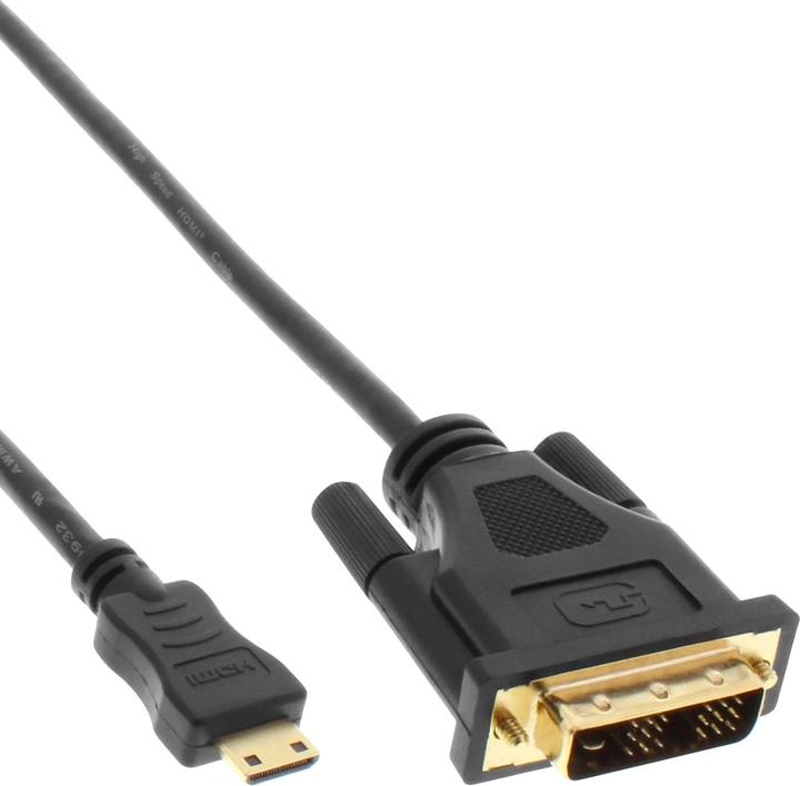Actual product image InLine DVI — mini HDMI (Typ C) (2 m, DVI, HDMI)
