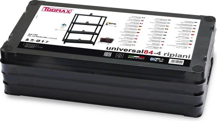 Image du produit Toomax UNITÀ A 4 RIPIANI UNIVERSAL 84-4, POSTA - ART. 132 - NERO (19 x 41 x 80 cm)