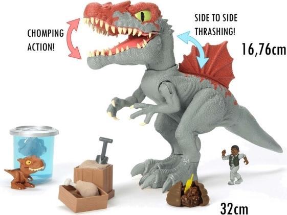 Actual product image Jurassic Park JURASSIC WORLD CRUSHIVORES Spinosaurus Cage Crasher