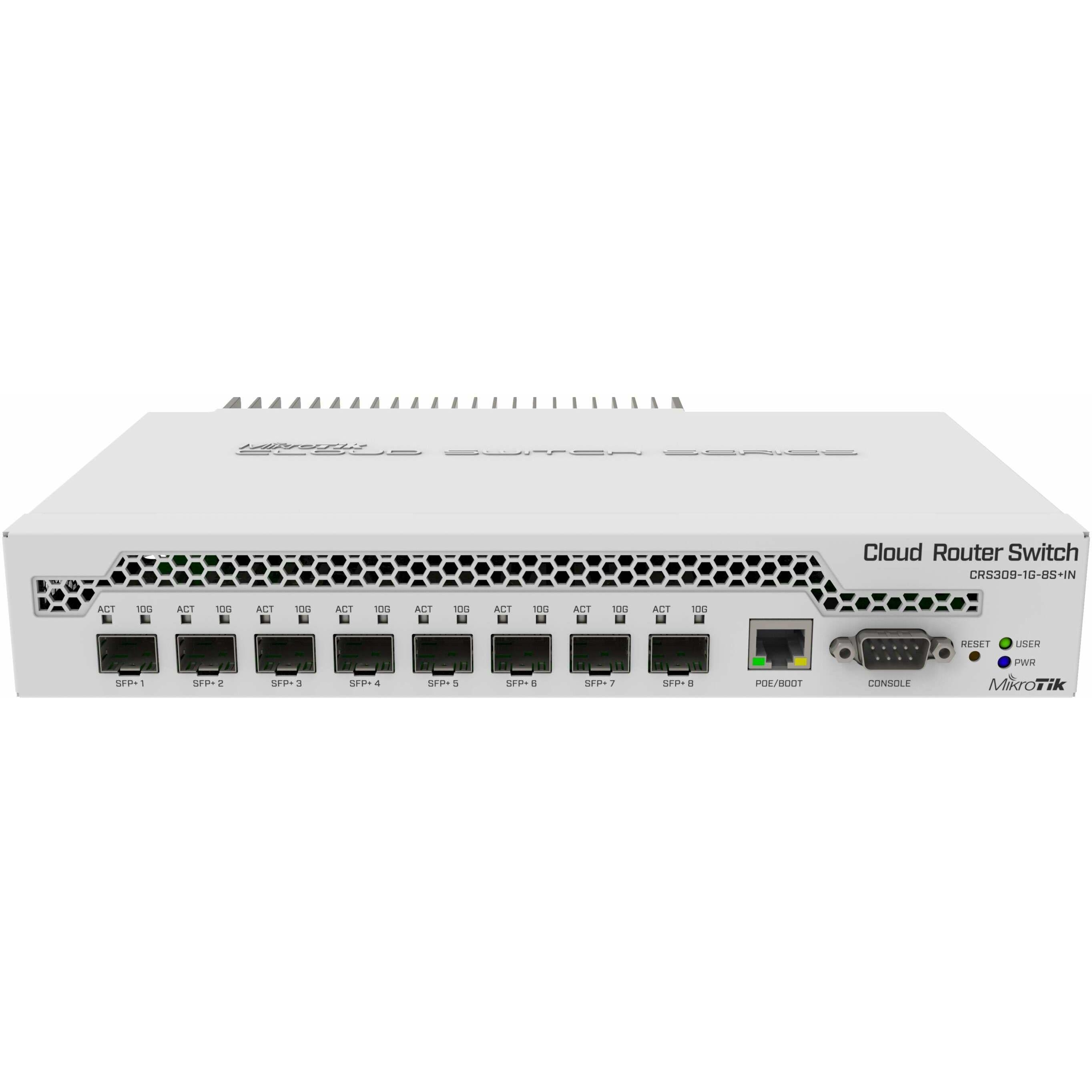 MikroTik CRS309-1G-8S+INL (9 Ports), Netzwerk Switch, Weiss