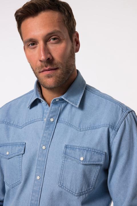 Immagine prodotto JP1880 JP 1880 Jeanshemd, Langarm, Kentkragen, Rückenstick, Modern Fit (7XL)