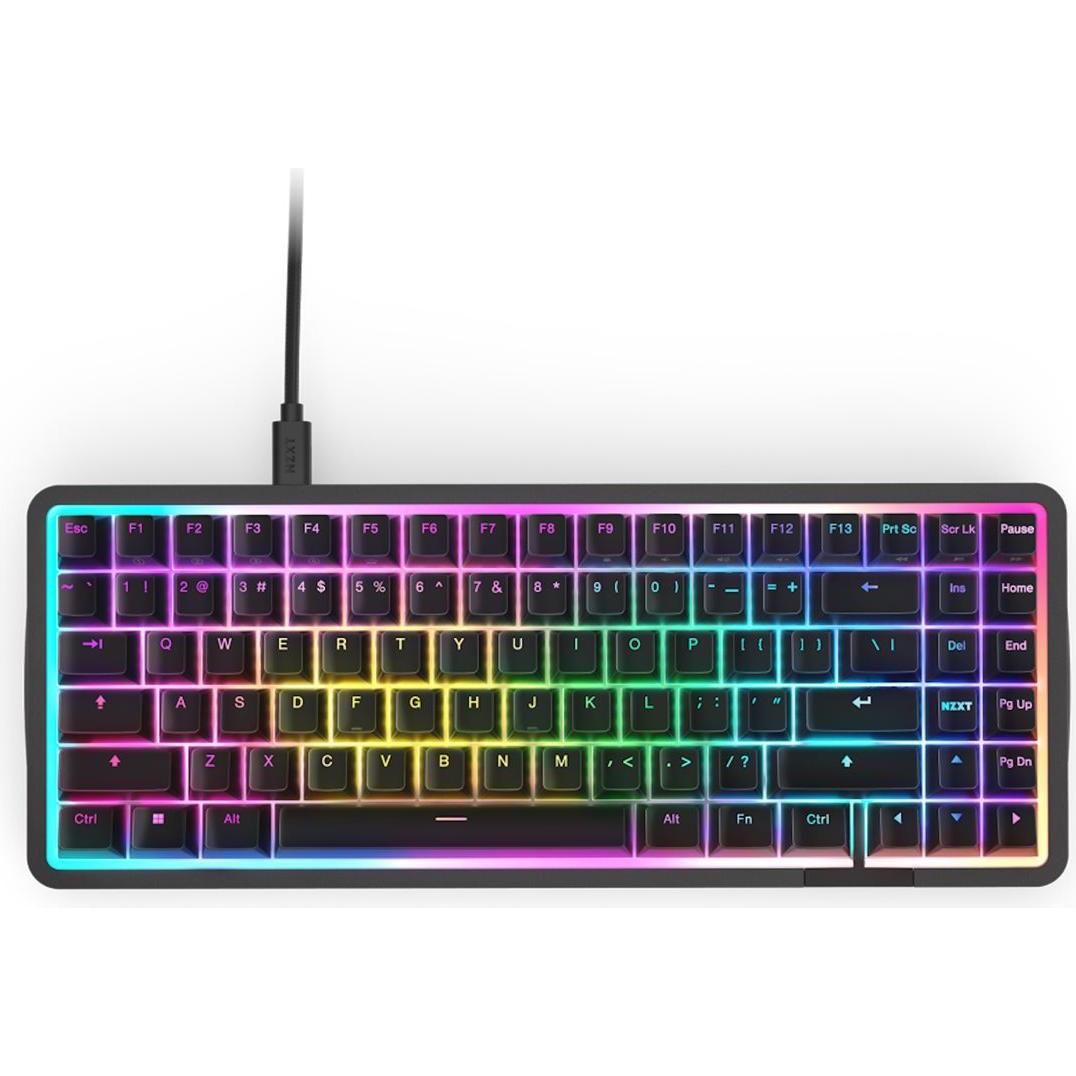 NZXT Keyboard Function Elite Black (DE, Kabelgebunden), Tastatur, Schwarz