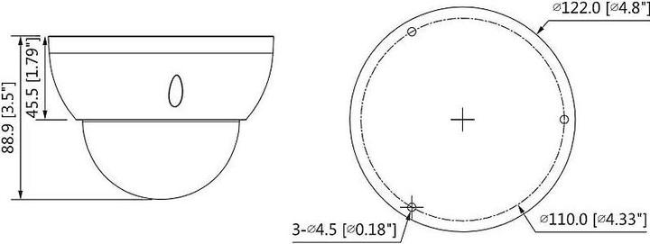 Nährwerte und Zutaten Dahua 4MP Dome AI kamera IR 50m Fast objektiv 2.8mm,WDR 140dB, 1/1.8" sensor, IPC-HDBW5442R-ASE-0280B-S3 (2688 x 1520 Pixel)