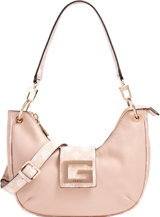 Guess Brightside, Polyurethane, Textile Bag, Large Hobo, Blush, For Women