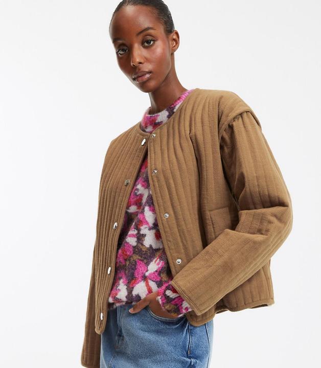 Actual product image La Redoute Collections Gesteppte Übergangsjacke mit Druckknopfverschluss (L)