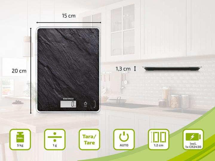 Actual product image Soehnle Digital kitchen scales Page Compact 300 Slate