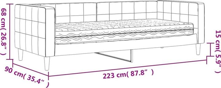 Produktbild vidaXL Tagesbett mit Matratze