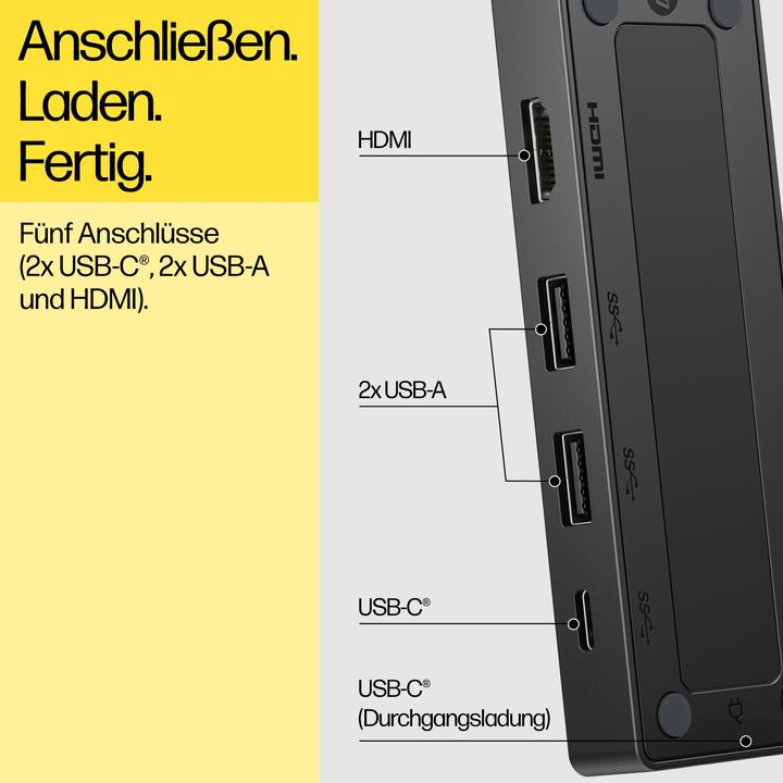 Produktbild HP USB-C Travel Hub G3 EMEA-INTL English (USB-C, 5 Ports)