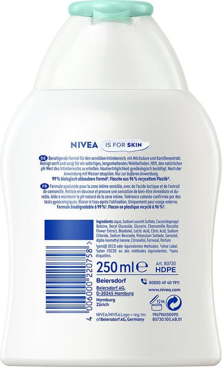 Actual product image NIVEA Intimo Mild Fresh Wash Lotion (Intimate washing lotion, 250 ml)