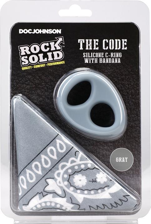Immagine prodotto Doc Johnson The Code - Silicone Cockring with Bandana - Gray (4.60 cm)