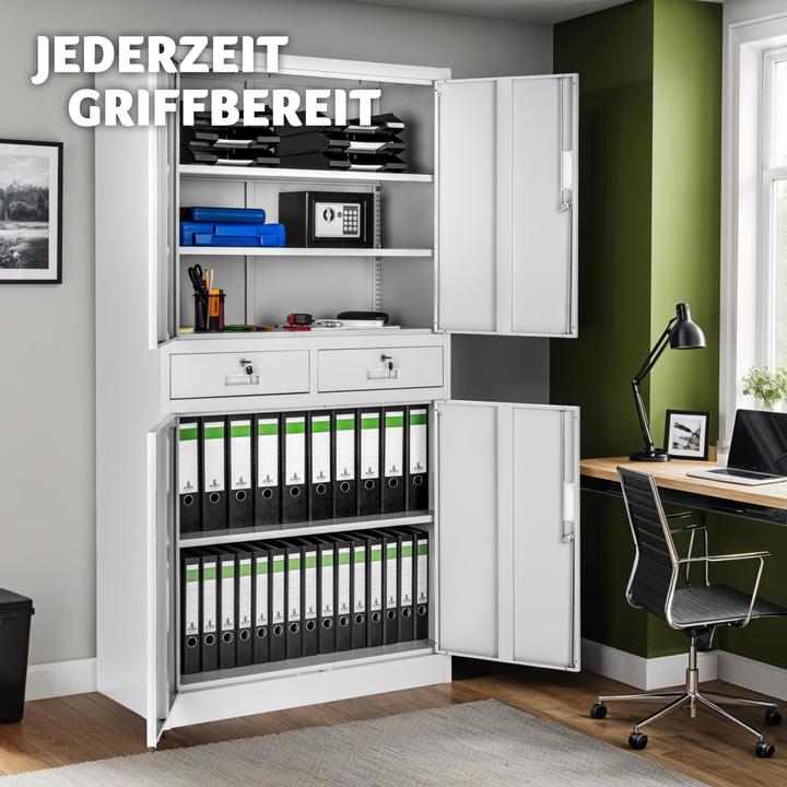 Immagine prodotto tectake Armadio per archiviazione (90 x 40 x 180 cm)
