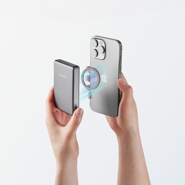 Actual product image Intenso Magn. Wireless Powerbank MW10000 10000 mAh Grey (10000 mAh, 20 W, 37 Wh)