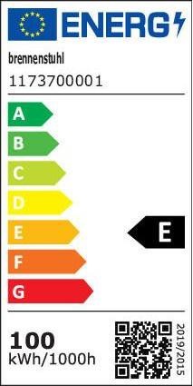 Energy Label Brennenstuhl Hybrid construction spotlight (12500 lm)
