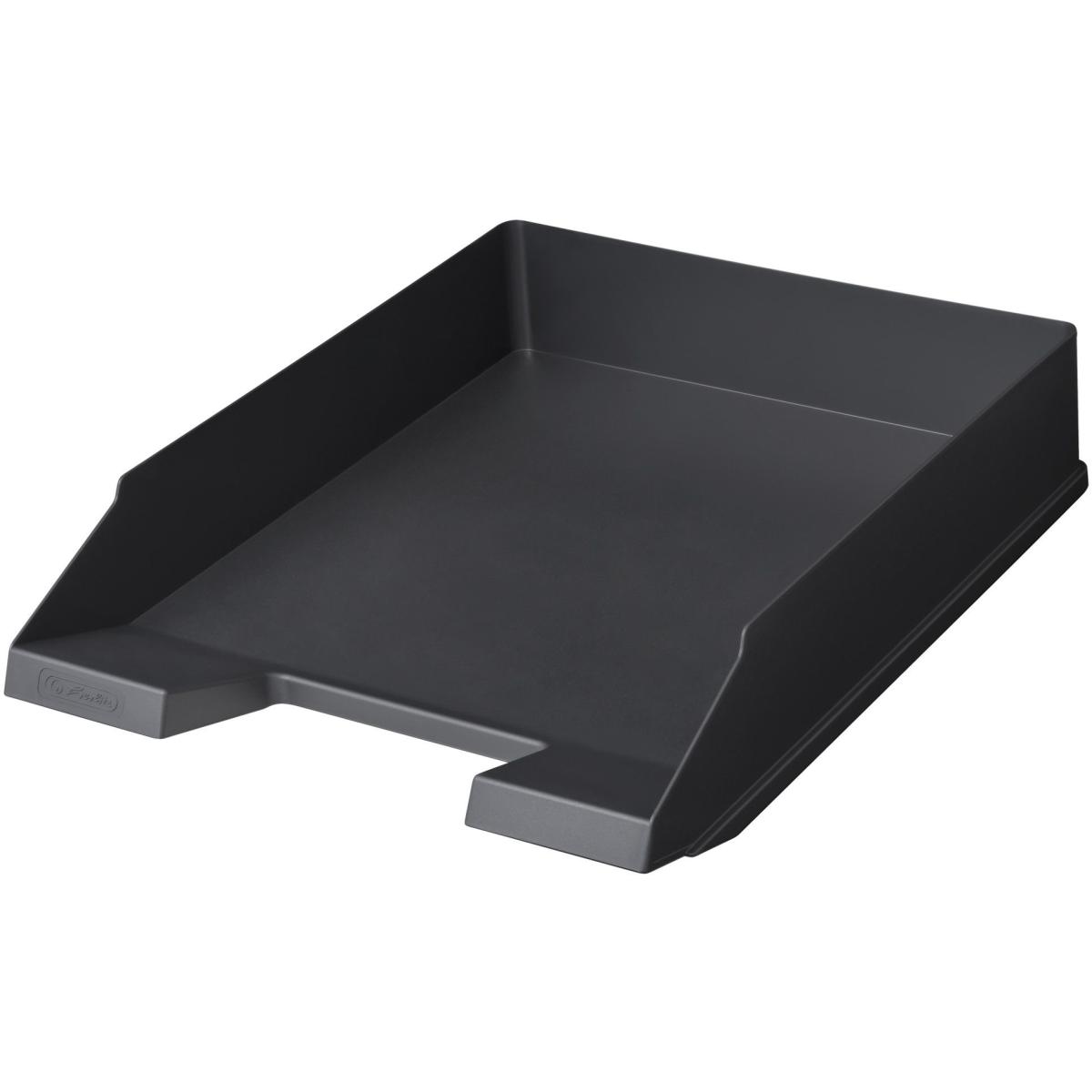 Herlitz, Dokumentenablage, 50033942 Schreibtischablage Kunststoff Anthrazit (A4)