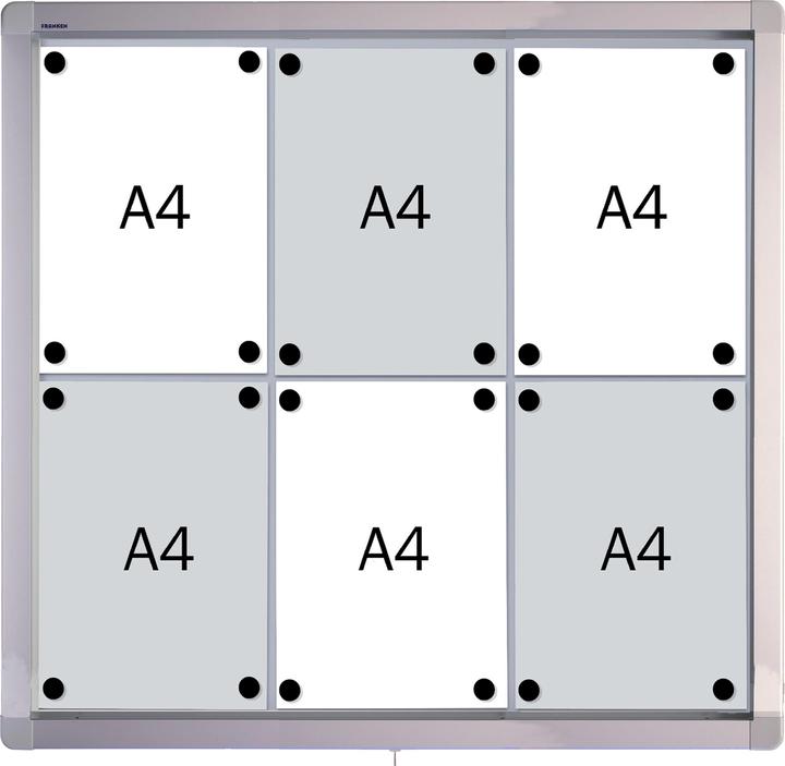 Produktbild Franken Schaukasten 75x70.4x4.5cm Aussenbereich magnetisch/beschreib.Fluegeltür