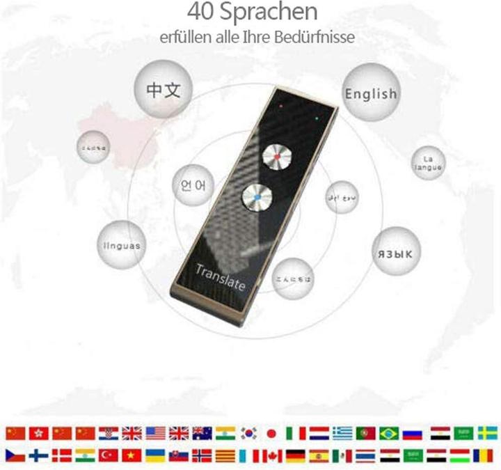 Actual product image Deltalabs Smart Translator, Bluetooth Sprachübersetzer, 41 Sprachen, iOS/Android