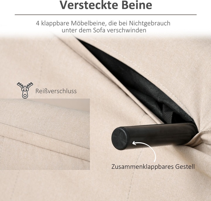 Produktbild Homcom Schlafsofa Sofabett (Bettsofa)