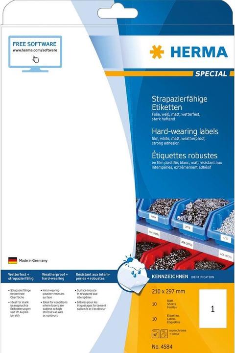 Image du produit HERMA Étiquettes résistantes aux intempéries A4