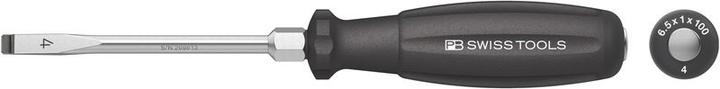 Produktbild PB Swiss Tools Schraubendreher für Schlitz, mit 2K-SwissGrip-Heft und Schlagkopf (Schlitzschrauben)
