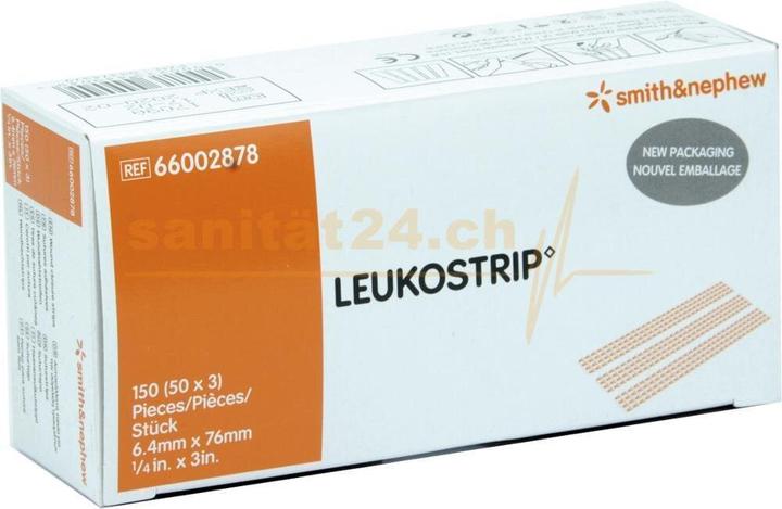 Actual product image Smith & nephew LEUKOSTRIP suture strips 6.4 cm x 7.6 cm sterile, 30 plasters (30 x)