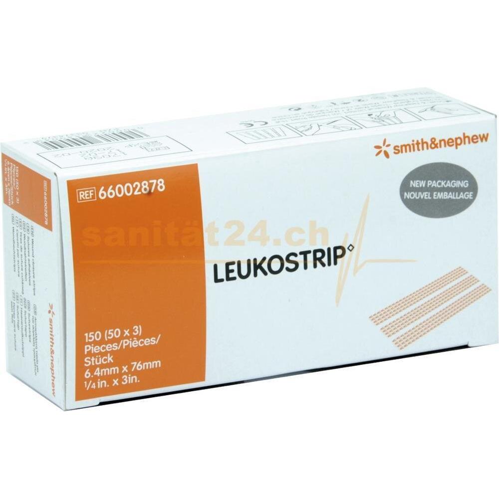 Smith & nephew, Pflaster, LEUKOSTRIP Wundnahtstreifen 6,4 cm x 7,6 cm steril, 30 St. Pflaster (30 x)